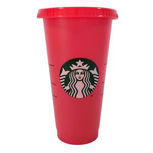 Starbucks Red Color Changing Cup with Lid – 24 oz – 2020 Edition (No Straw)